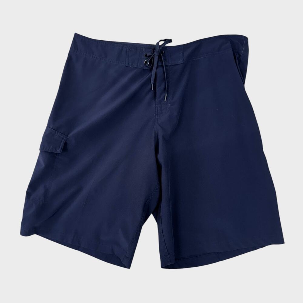Panama Jack Mens Navy Blue Board Shorts Size 36 Polyester Spandex